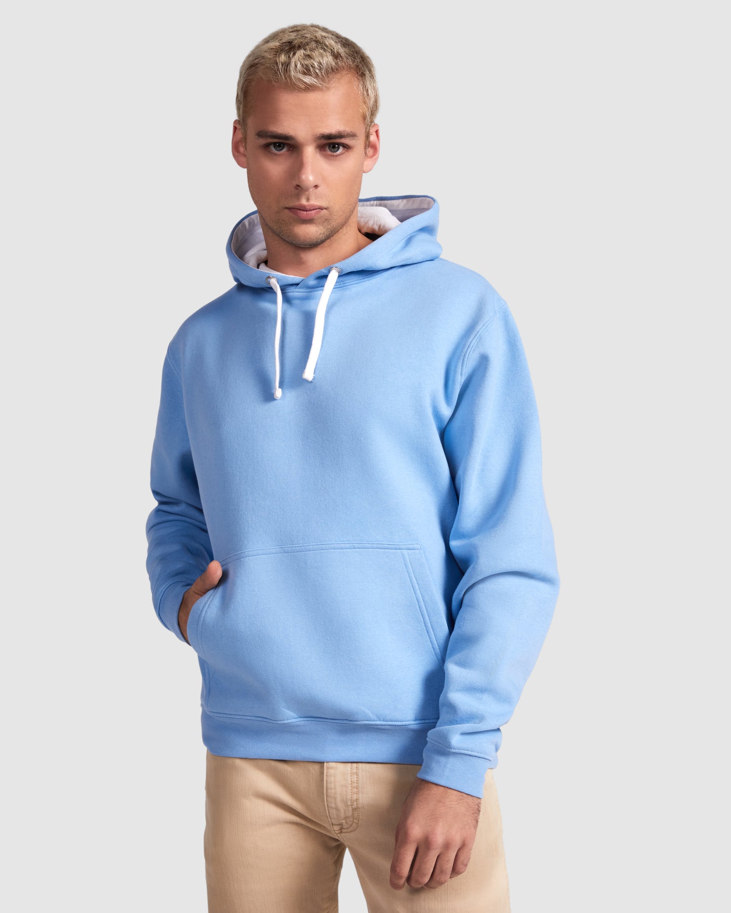 Sudadera con capucha bicolor
