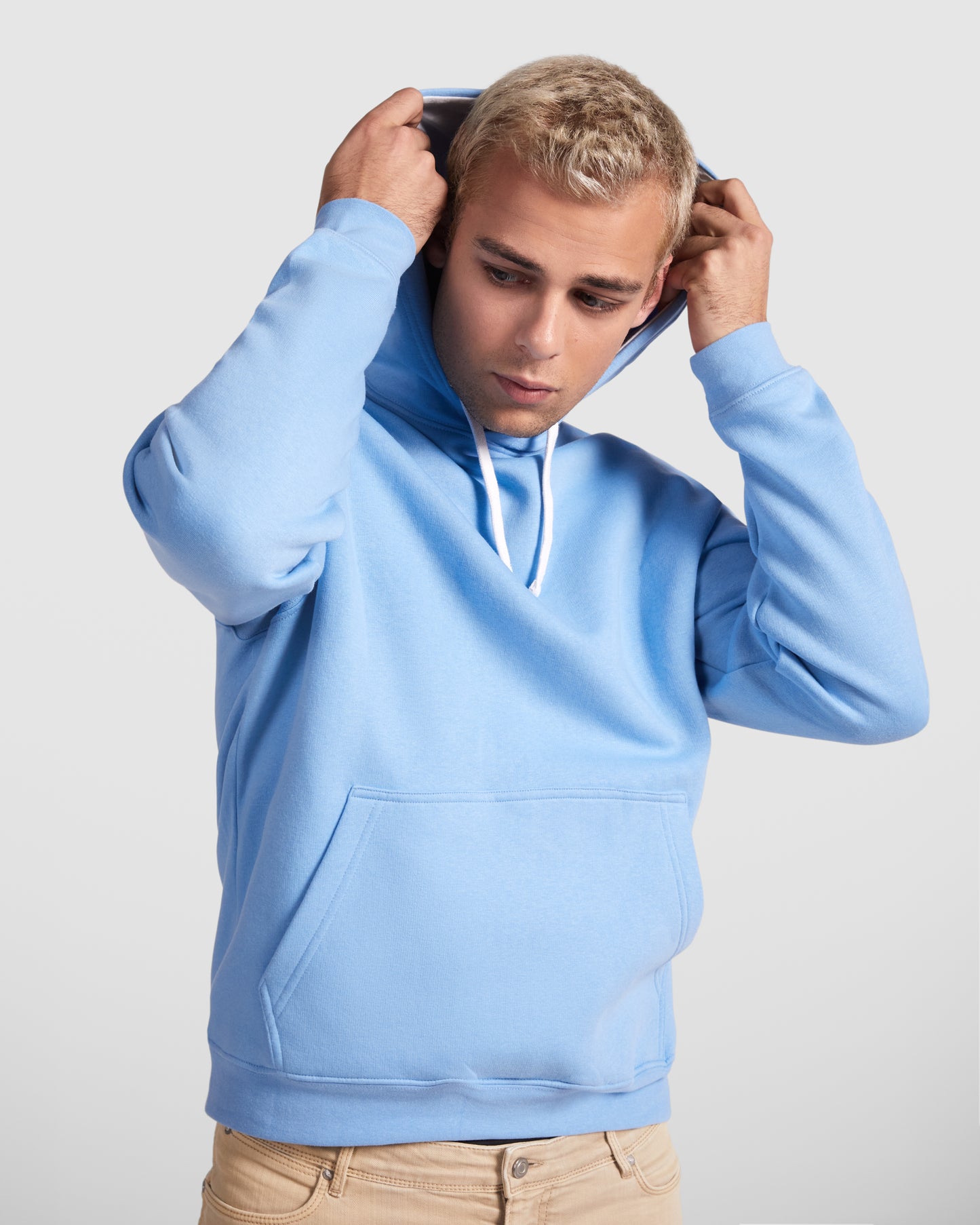 Sudadera con capucha bicolor