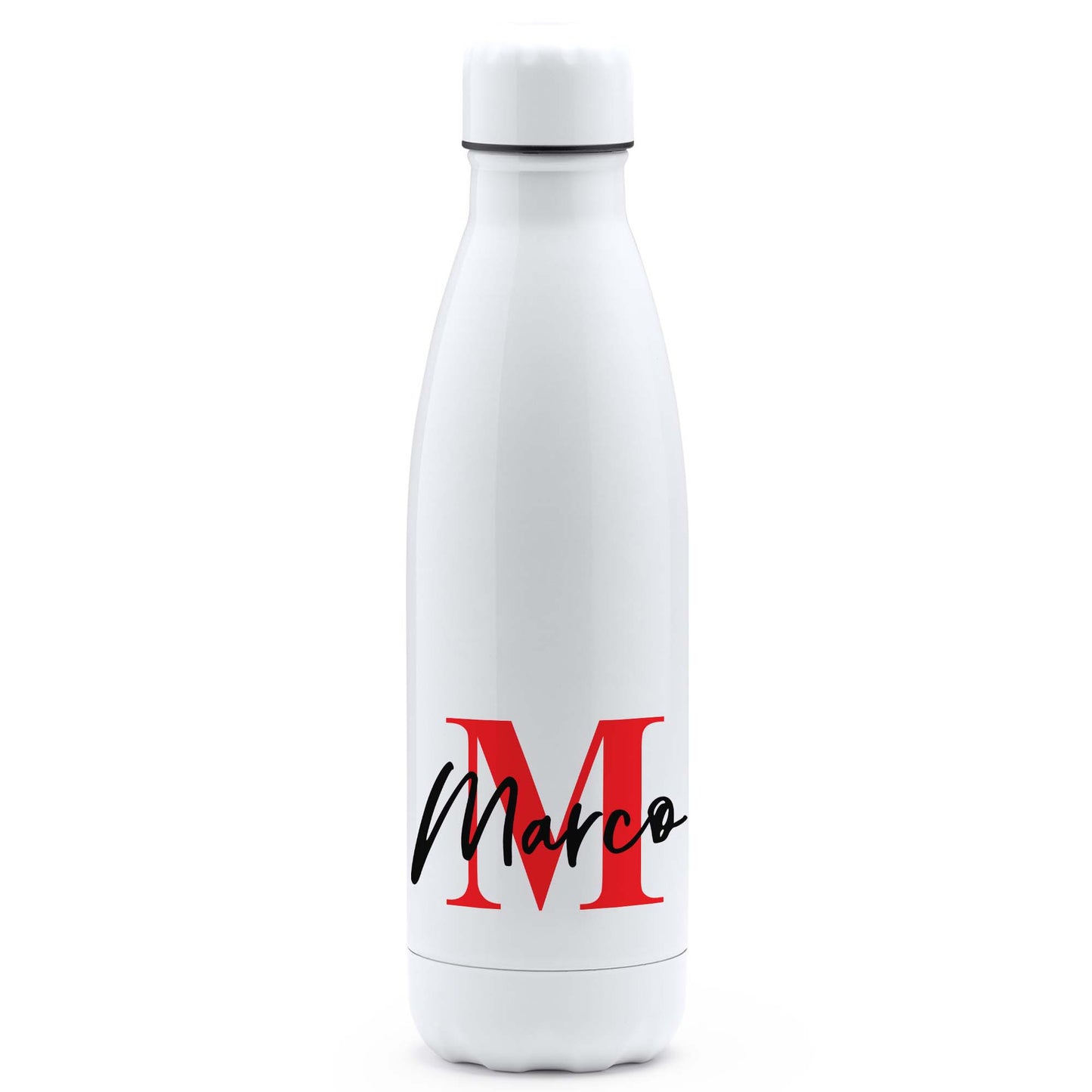 Botella personalizada con nombre de aceri inox