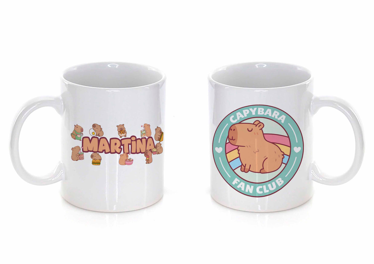 Taza capibara fan club personalizada