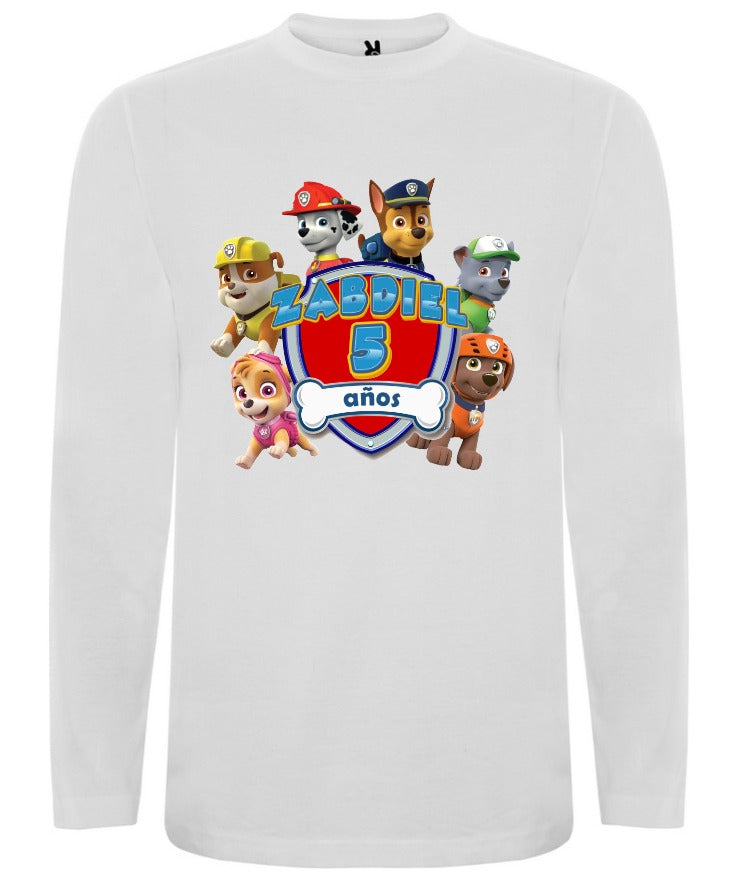 Camiseta manga larga patrulla canina