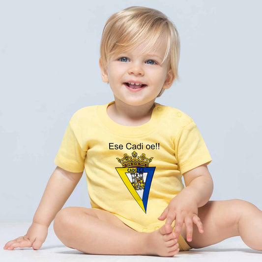 Body de Bebé mangas cortas Cadiz C.F personalizado