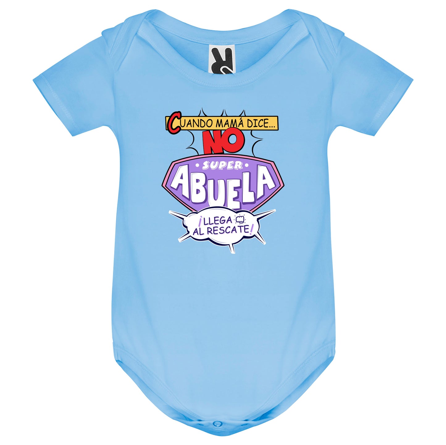 Body mangas cortas personalizado super abuela al rescate