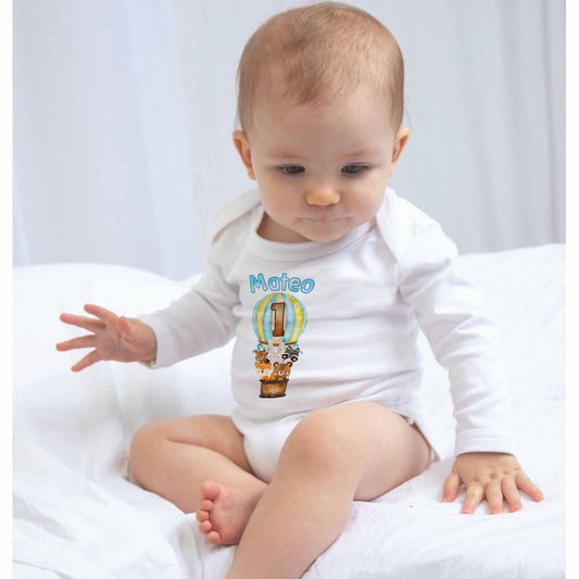 Body de Bebé personalizado animales en globo