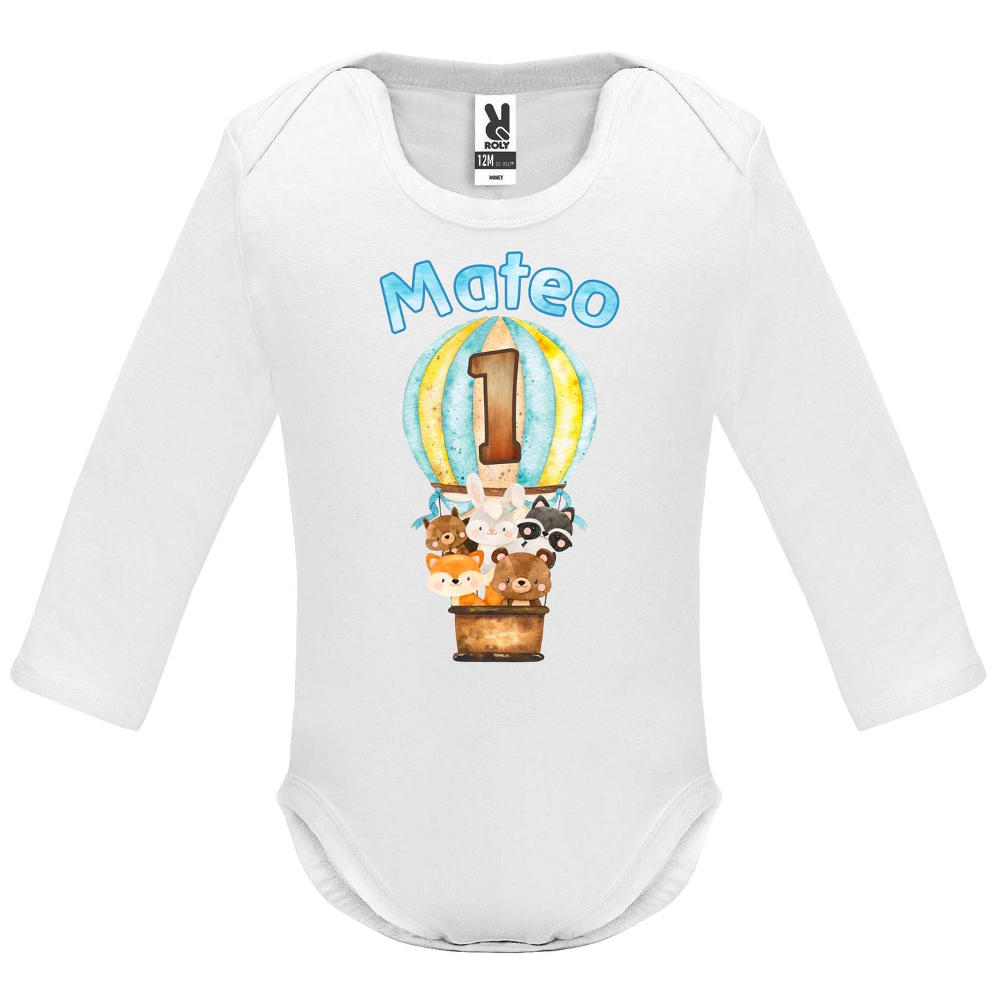 Body de Bebé personalizado animales en globo