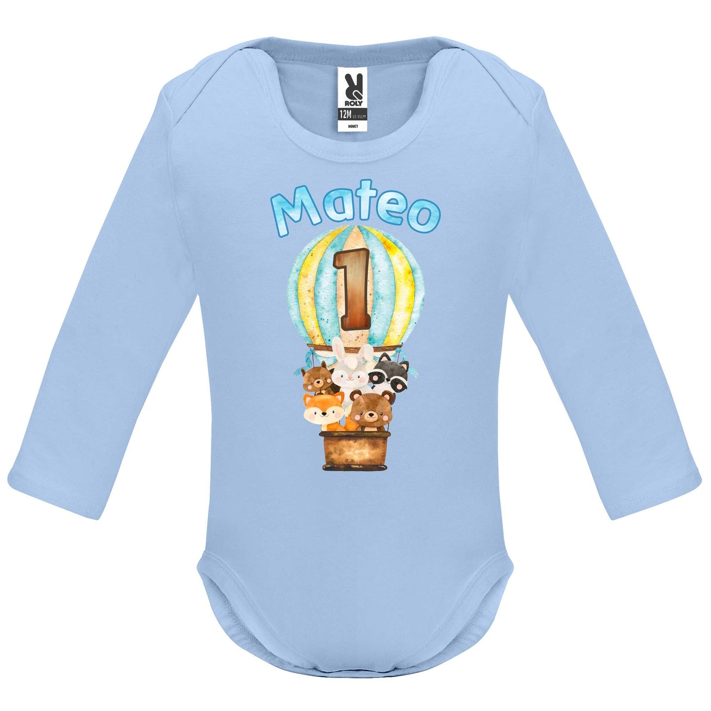 Body de Bebé personalizado animales en globo