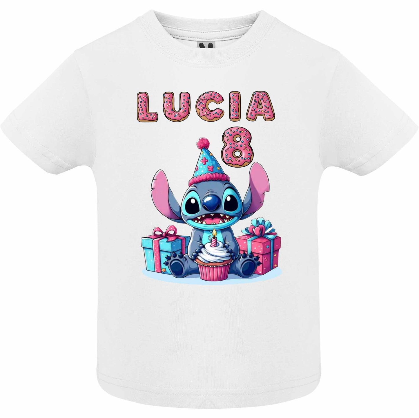 Camiseta cumpleaños Stitch personalizada