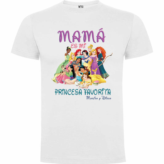 Camiseta personalizada Mamá es mi princesa favorita