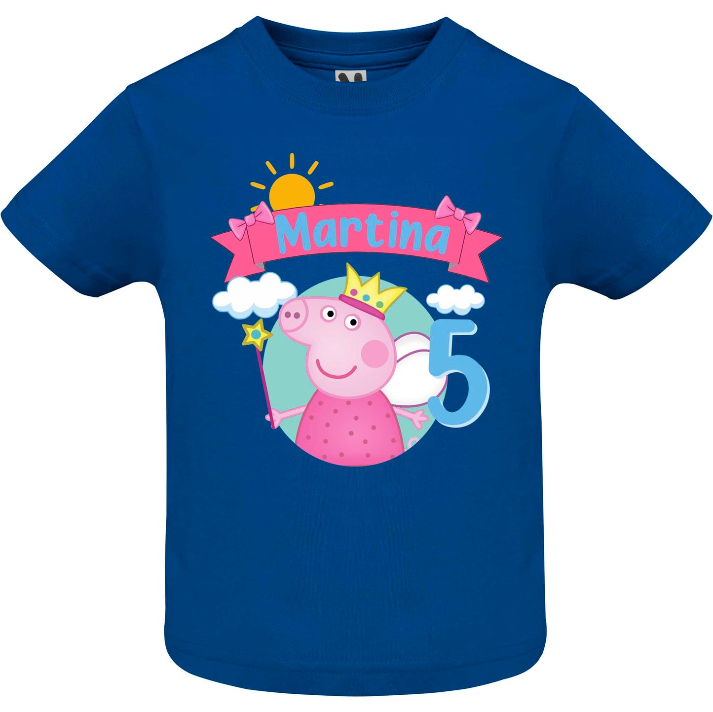 Camiseta cumpeaños Peppa Pig personalizada