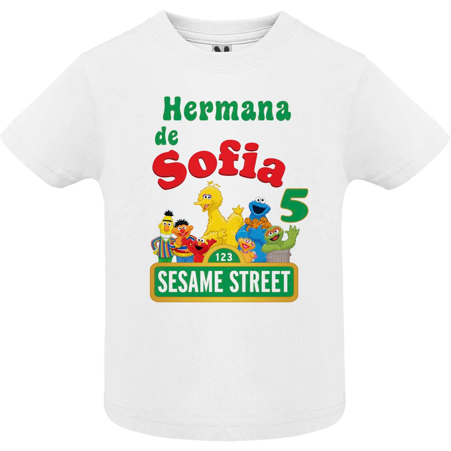 Camiseta Barrio Sésamo personalizada