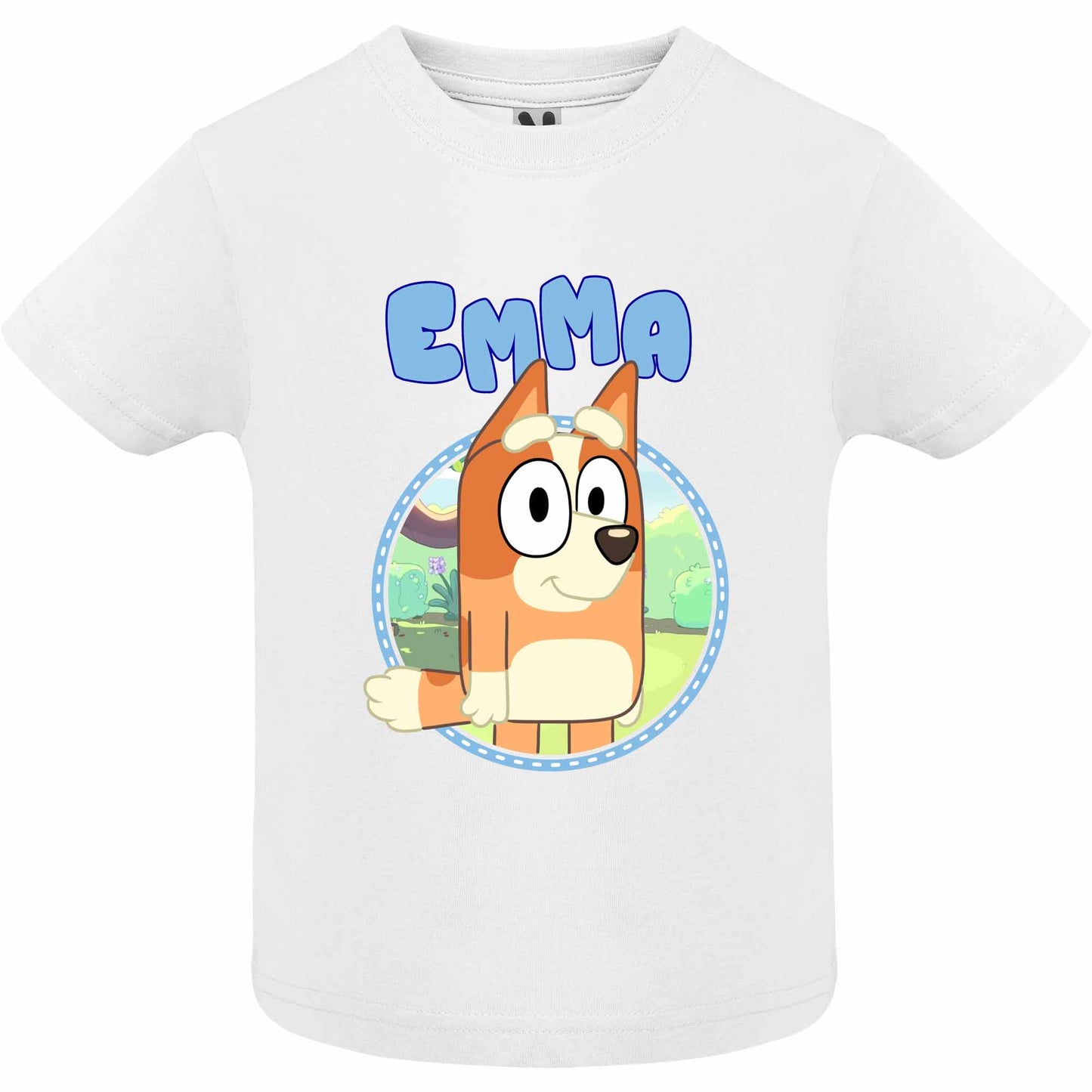 Camiseta personalizada Bluey y familia