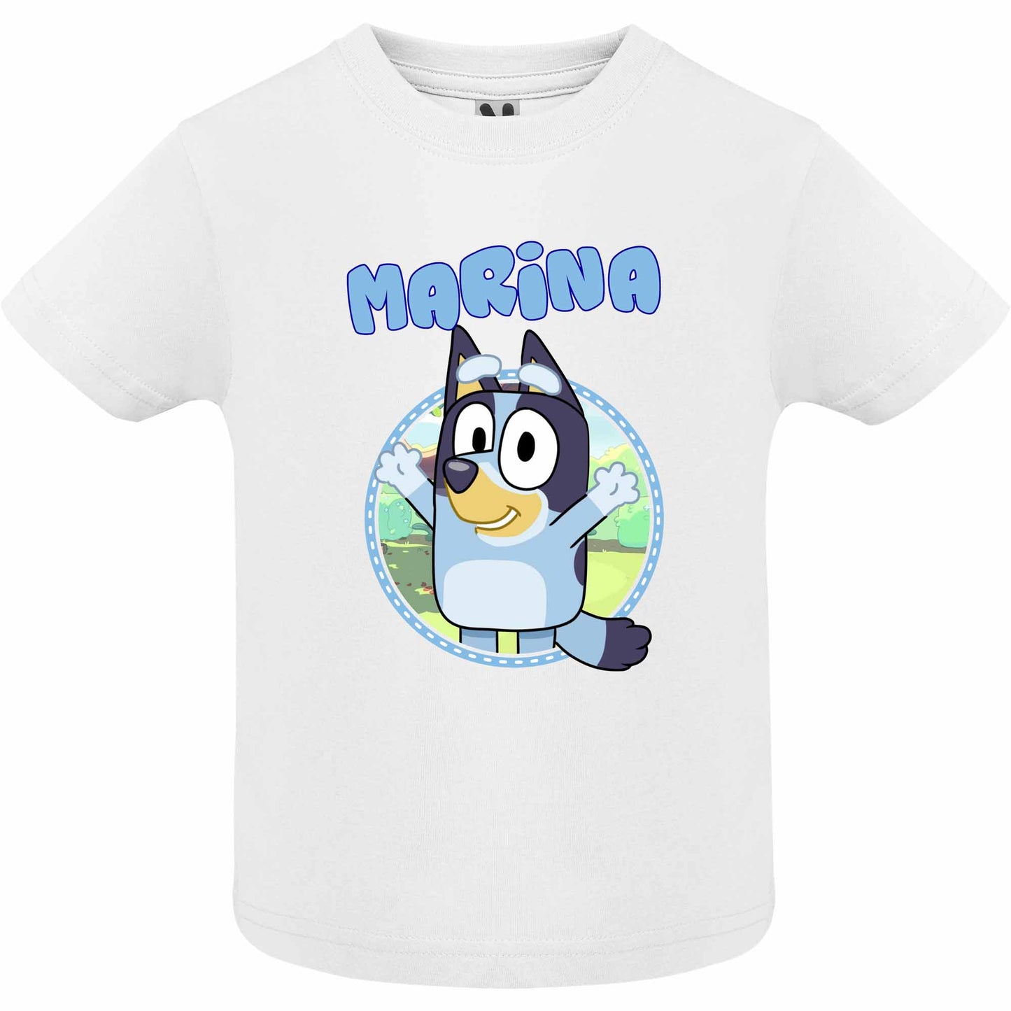 Camiseta personalizada Bluey y familia