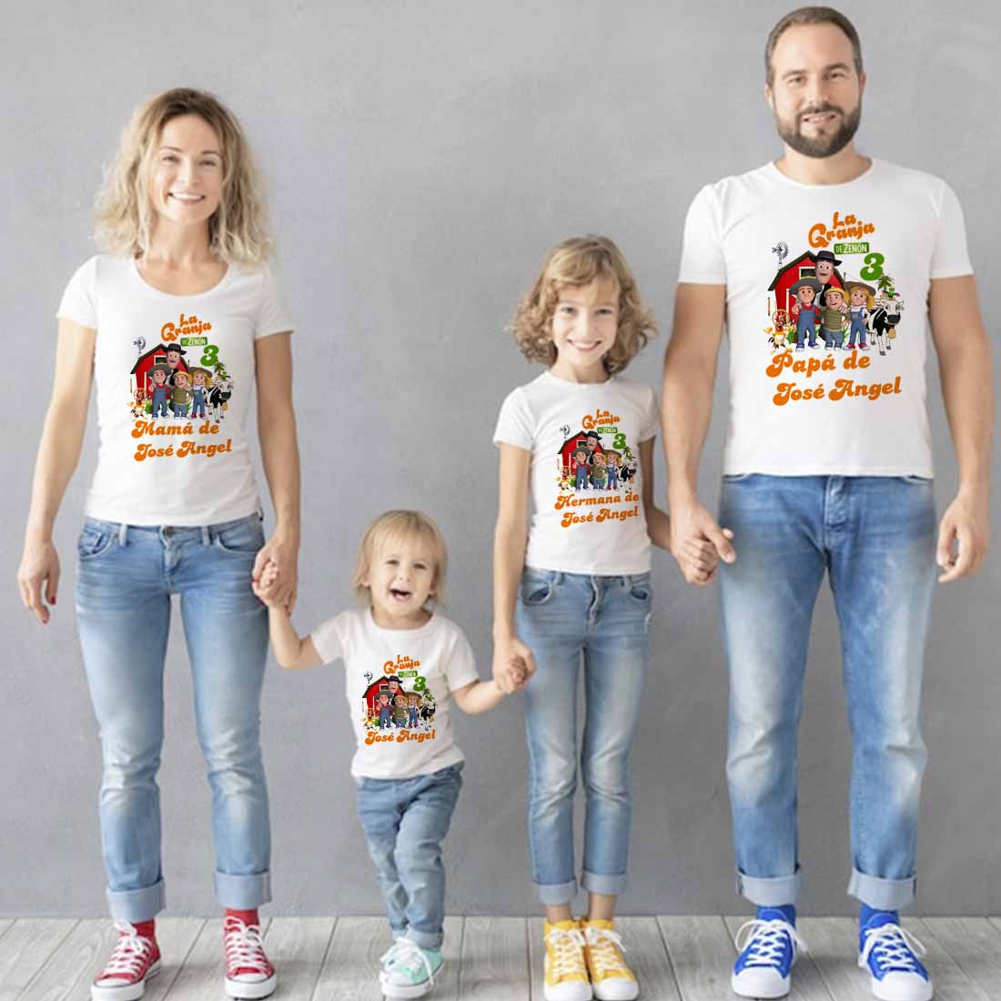 Camiseta personalizada familia La granja de Zenón