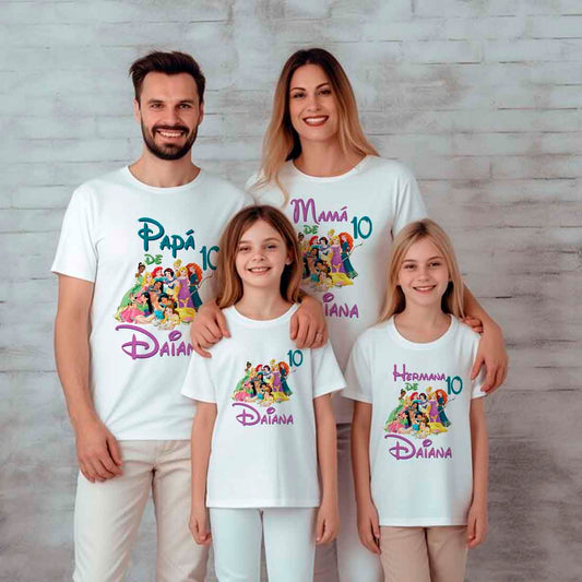 Camiseta princesas Disney personalizada