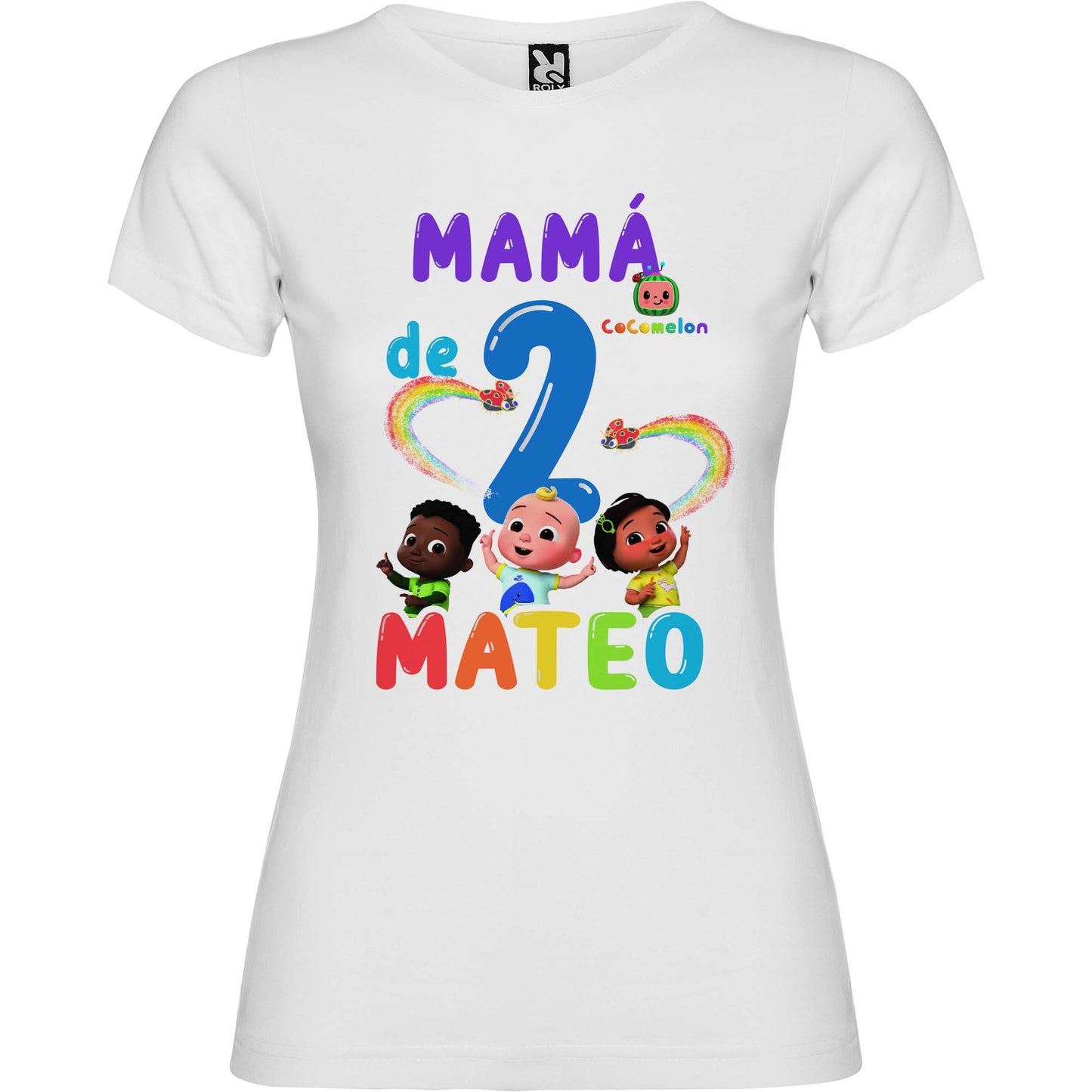 Camiseta cocomelon personalizada para familia