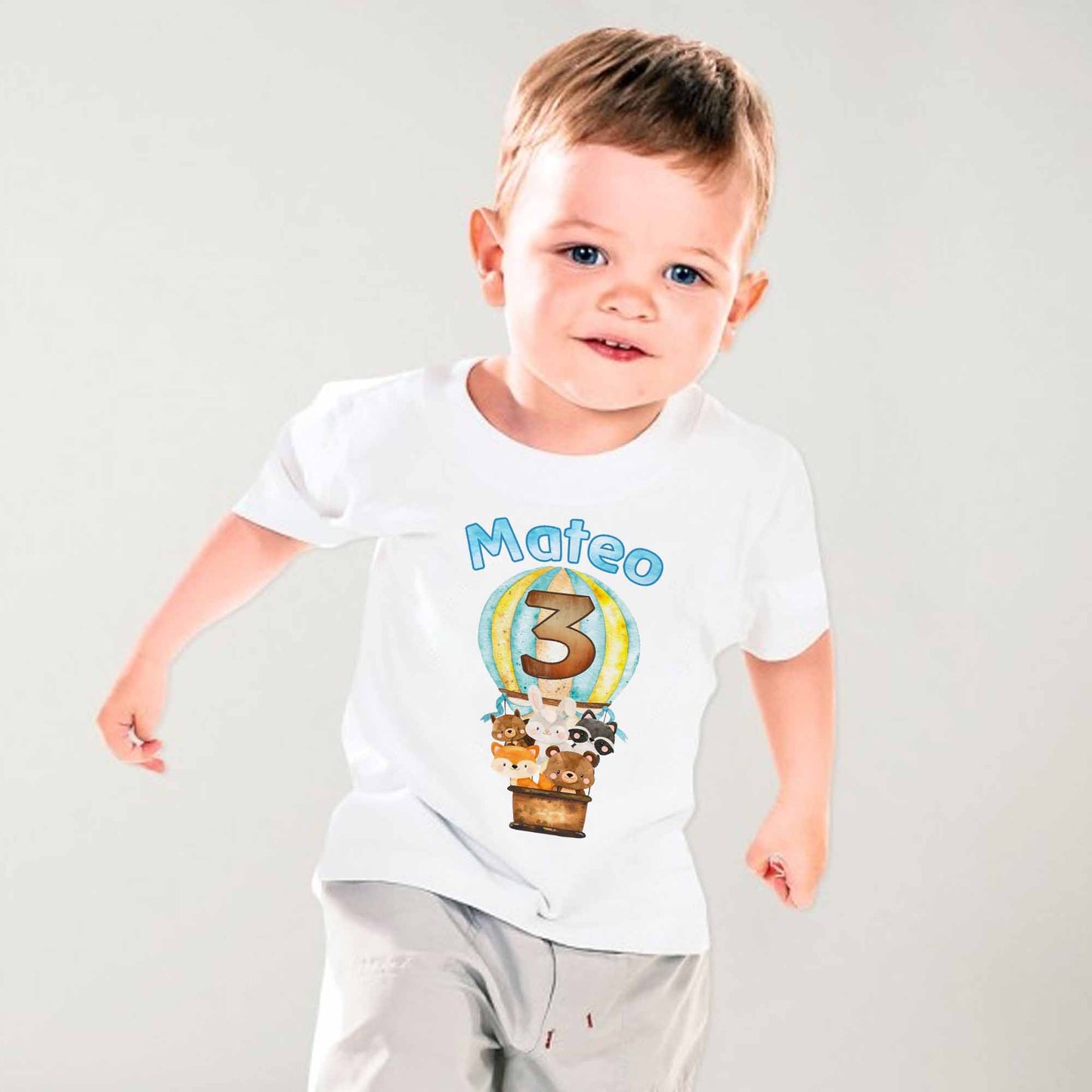 Camiseta personalizada animales en globo