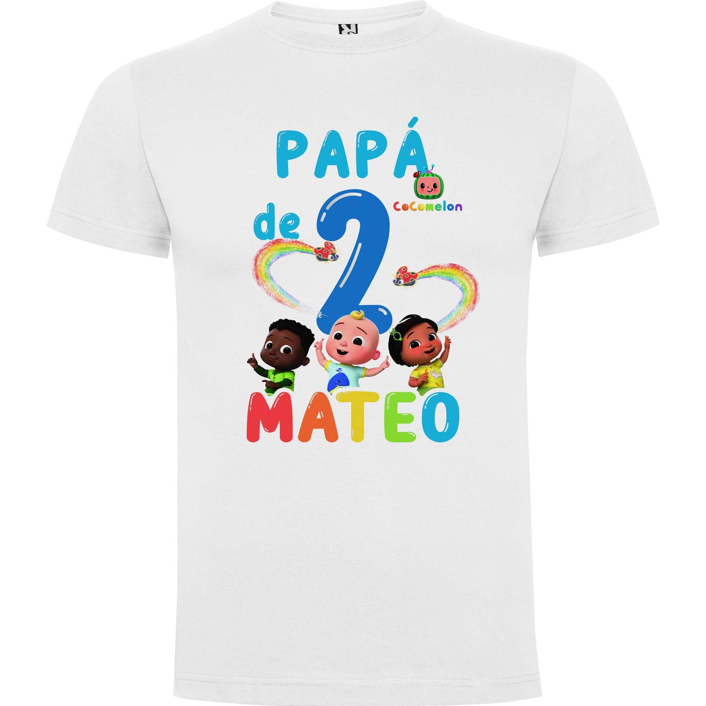 Camiseta cocomelon personalizada para familia