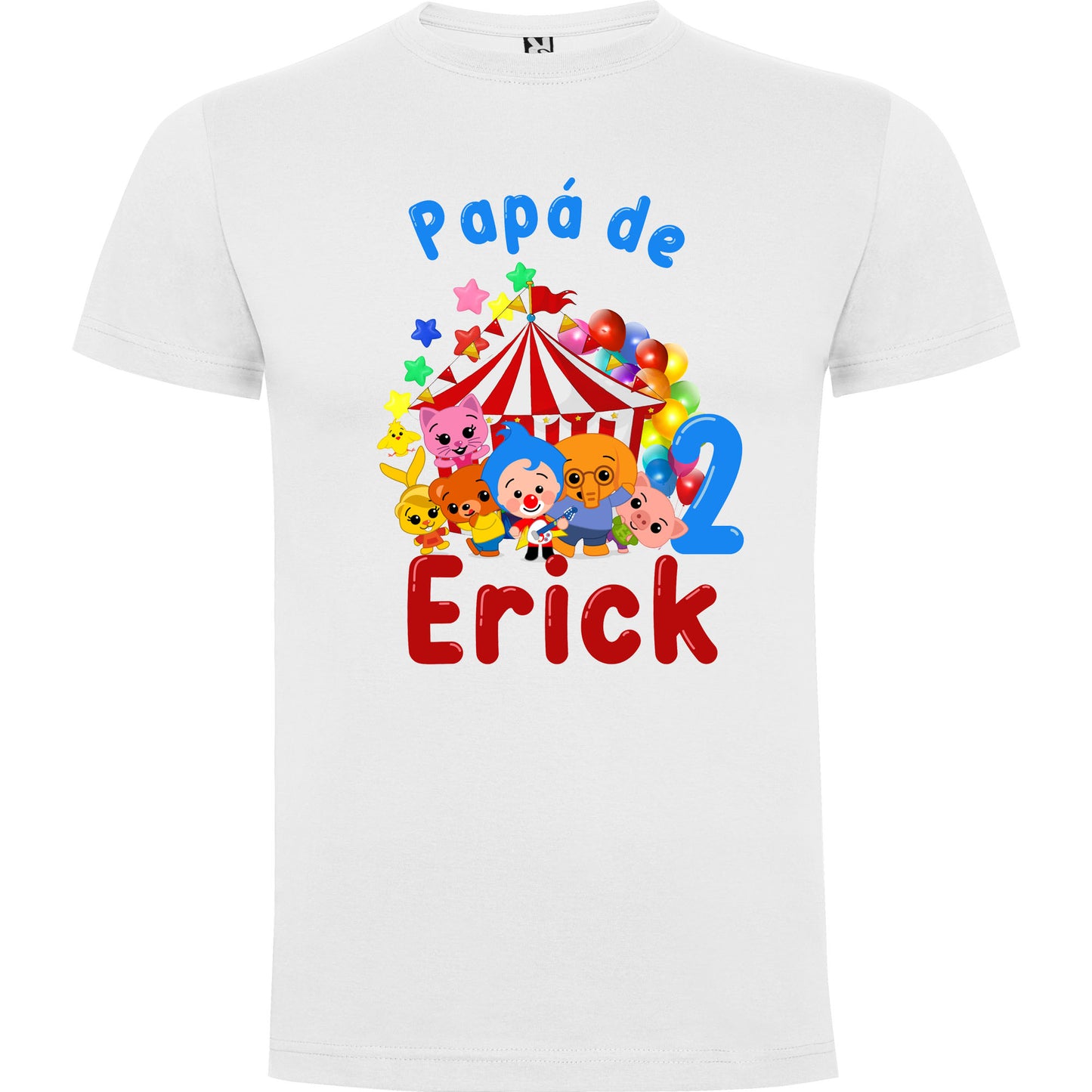 Camiseta personalizada familia payaso plim plim