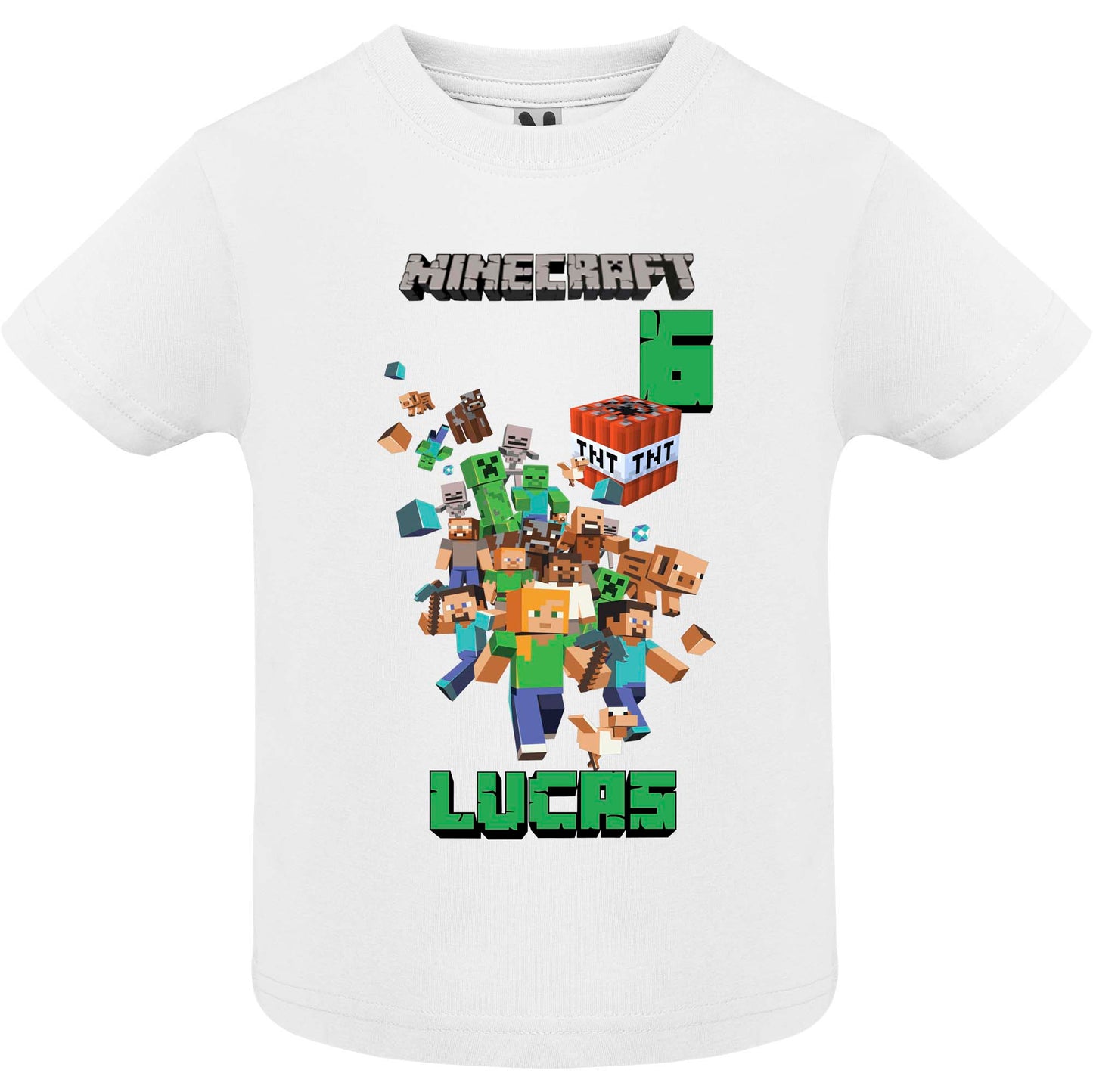 Camiseta personalizada Minecraft cumpleaños