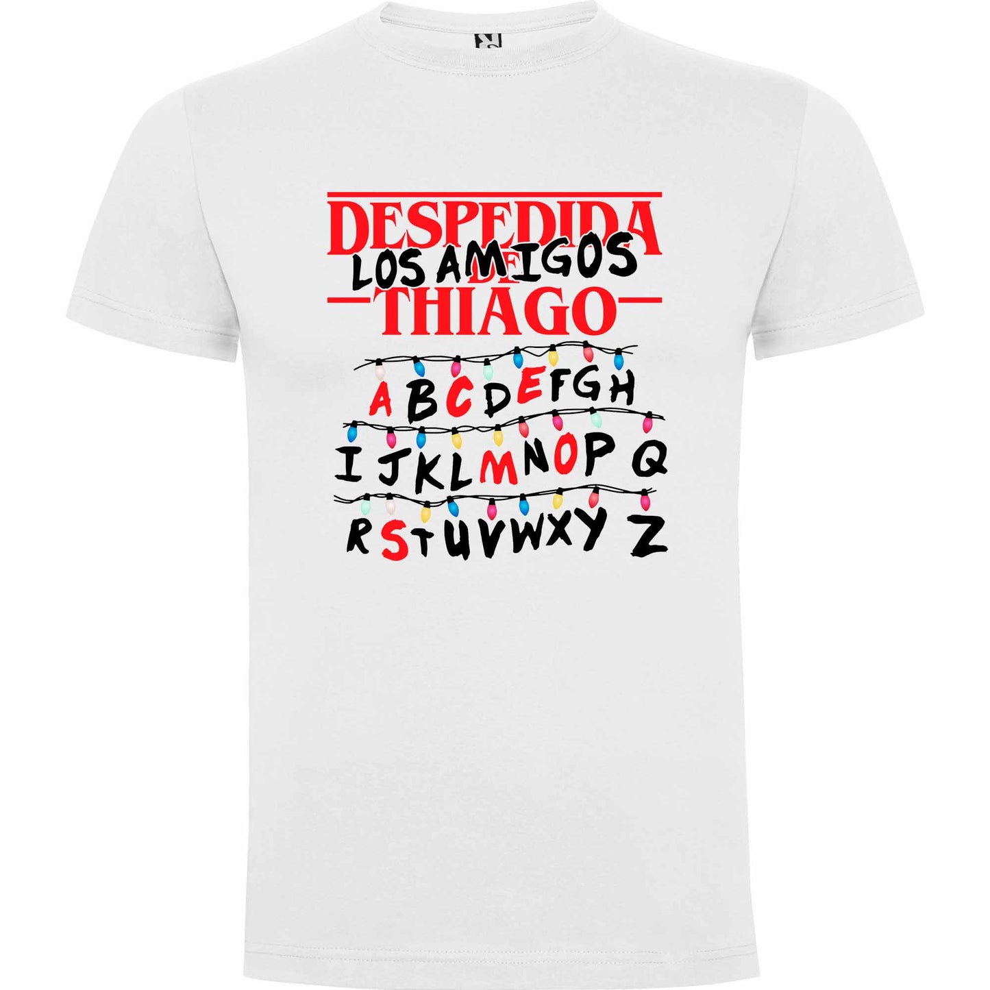 Camiseta despedida de soltero stranger things personalizada