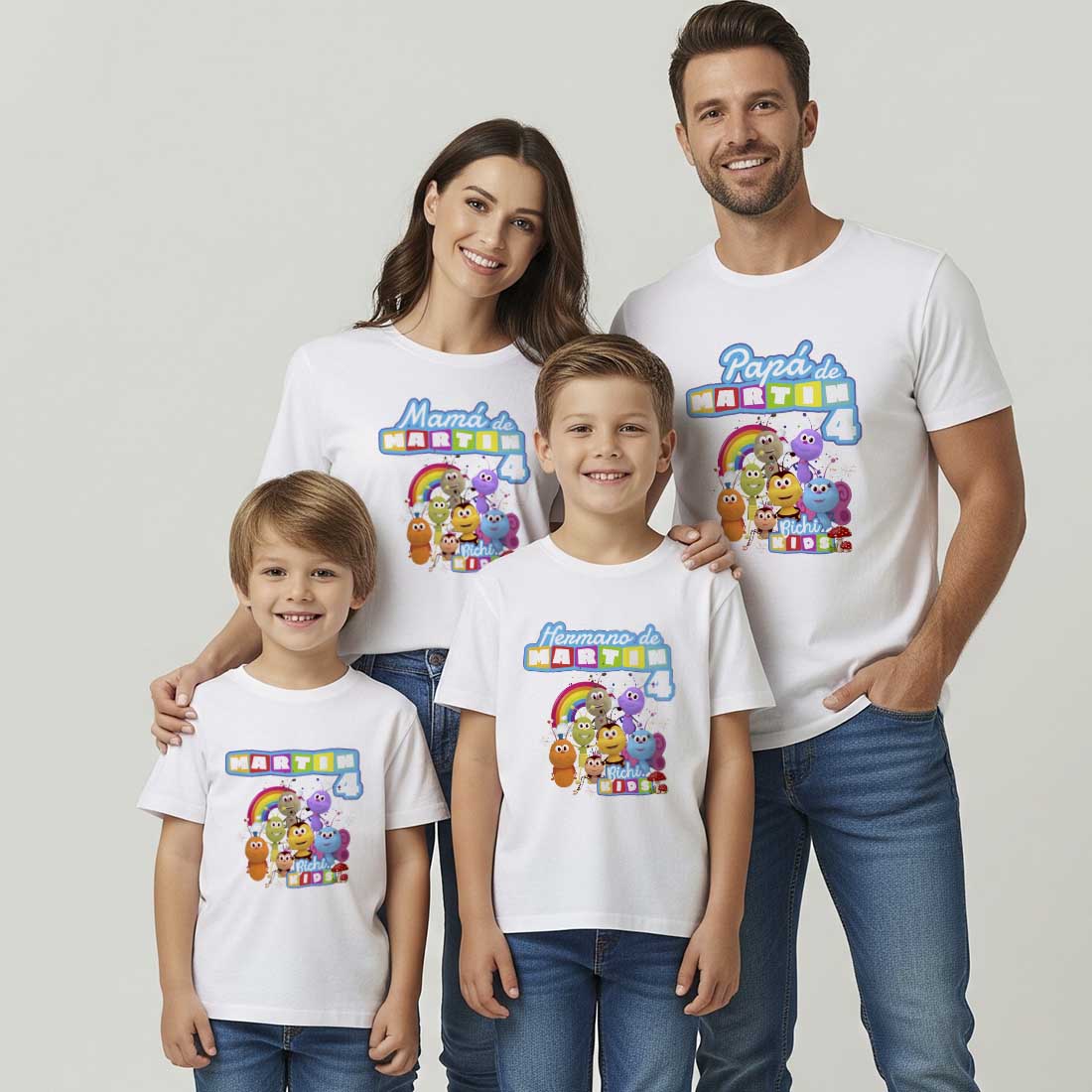 Camiseta cumpleaños Bichi kids familia