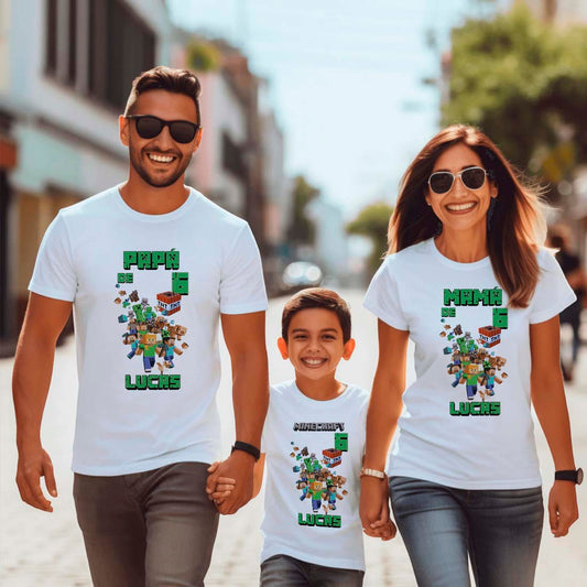 Camiseta personalizada Minecraft cumpleaños