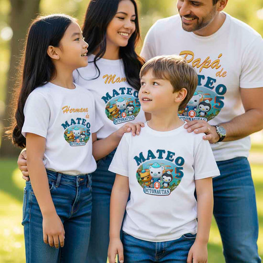 Camiseta cumpleaños Los Octonautas personalizada
