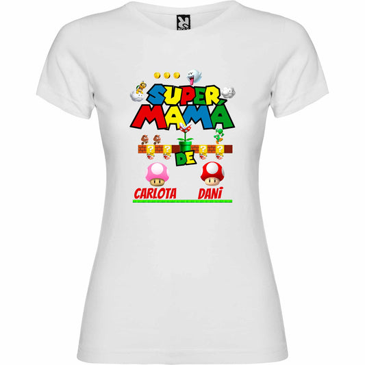 Camiseta personalizada Super Mamá mario bros