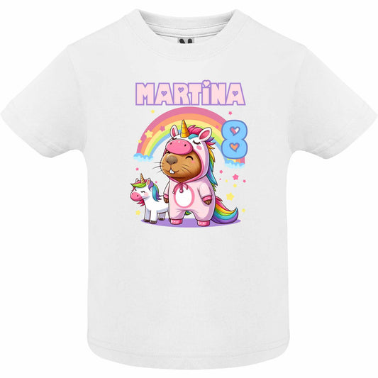 Camiseta cumpleaños capibara unicornio