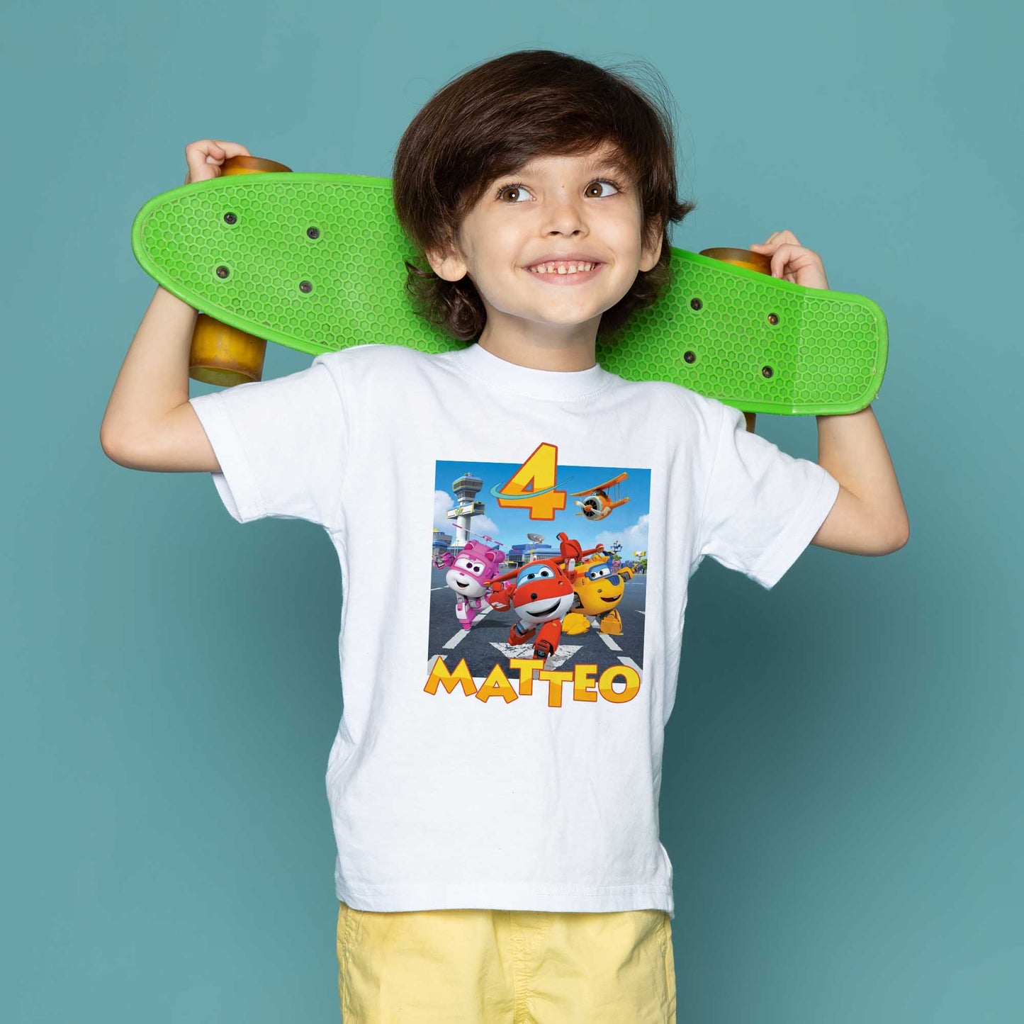 Camiseta manga corta Super Wings personalizada