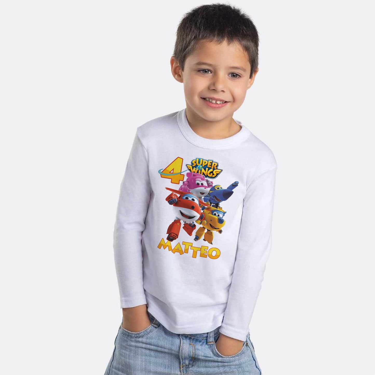 Camiseta manga larga Super Wings personalizada