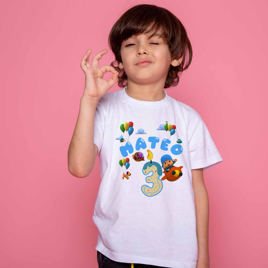 Camiseta Pocoyo aviador personalizada