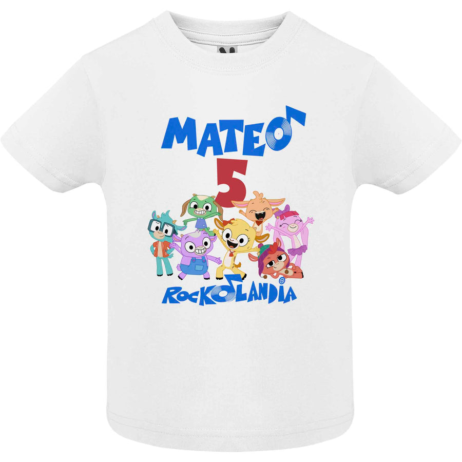 Camiseta cumpleaños ROCKOLANDIA personalizada