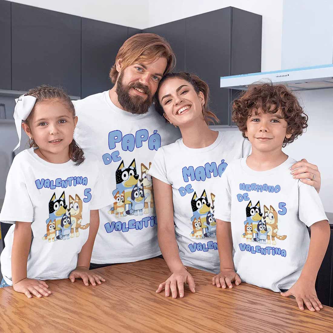 Camiseta personalizada familia Bluey
