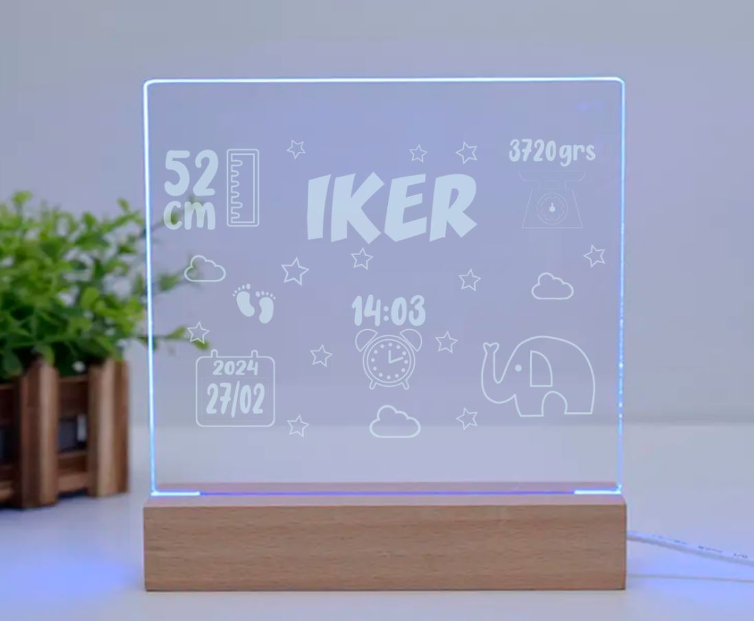 Lámpara personalizada con nombre