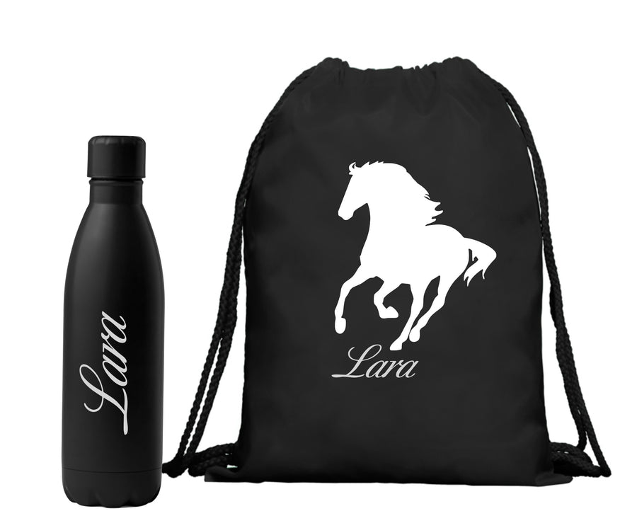 Mochila caballo mas botella personalizada