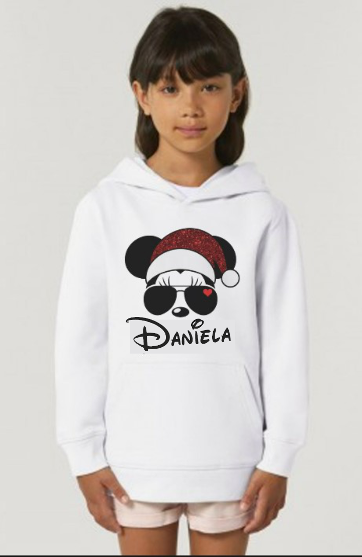 Sudadera personalizada de niña minnie navidad