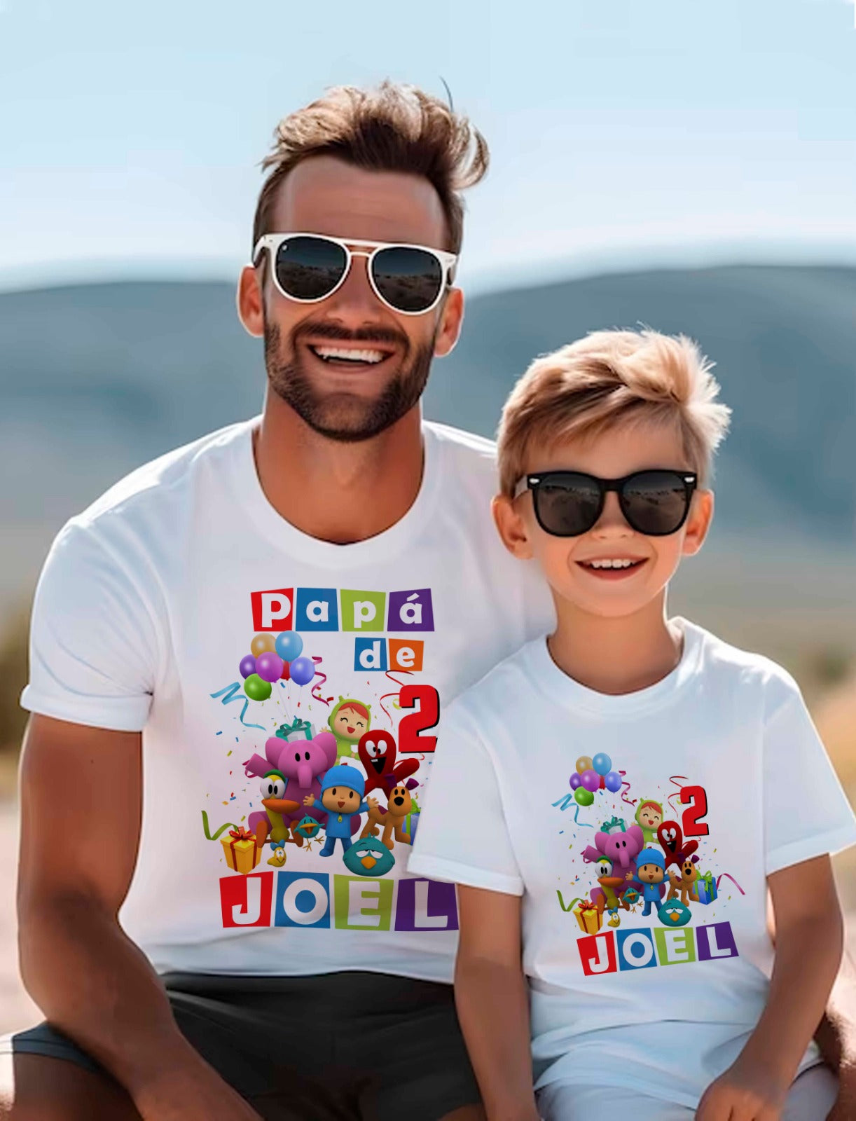 Camiseta personalizada pocoyo padre e hijo