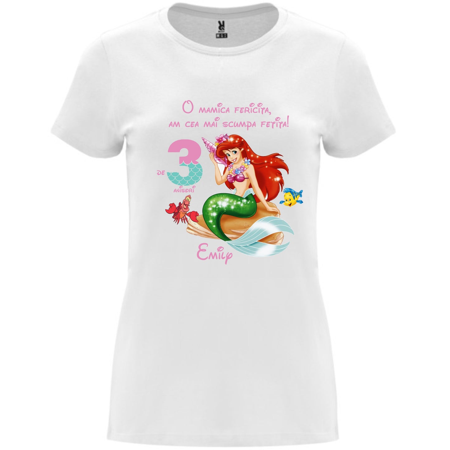 Camisetas sirenita personalizadas cumpleaños