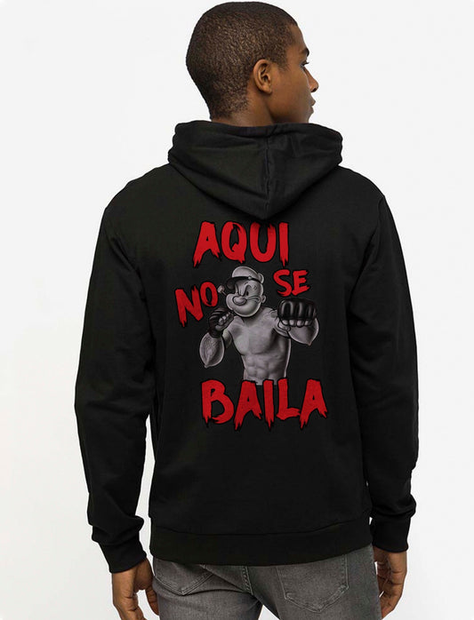Sudadera con cremallera unisex aqui no se baila