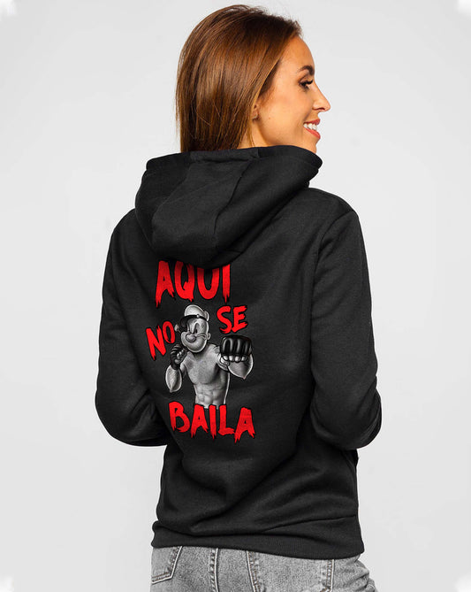 Sudadera con cremallera unisex aqui no se baila