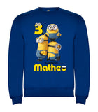 Sudadera basica unisex Minions Personalizada