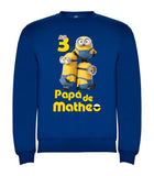 Sudadera basica unisex Minions Personalizada