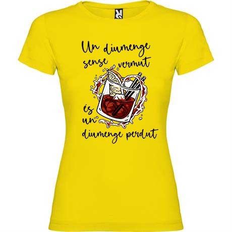 Camiseta personalizada mujer Un diuminge sense vermut