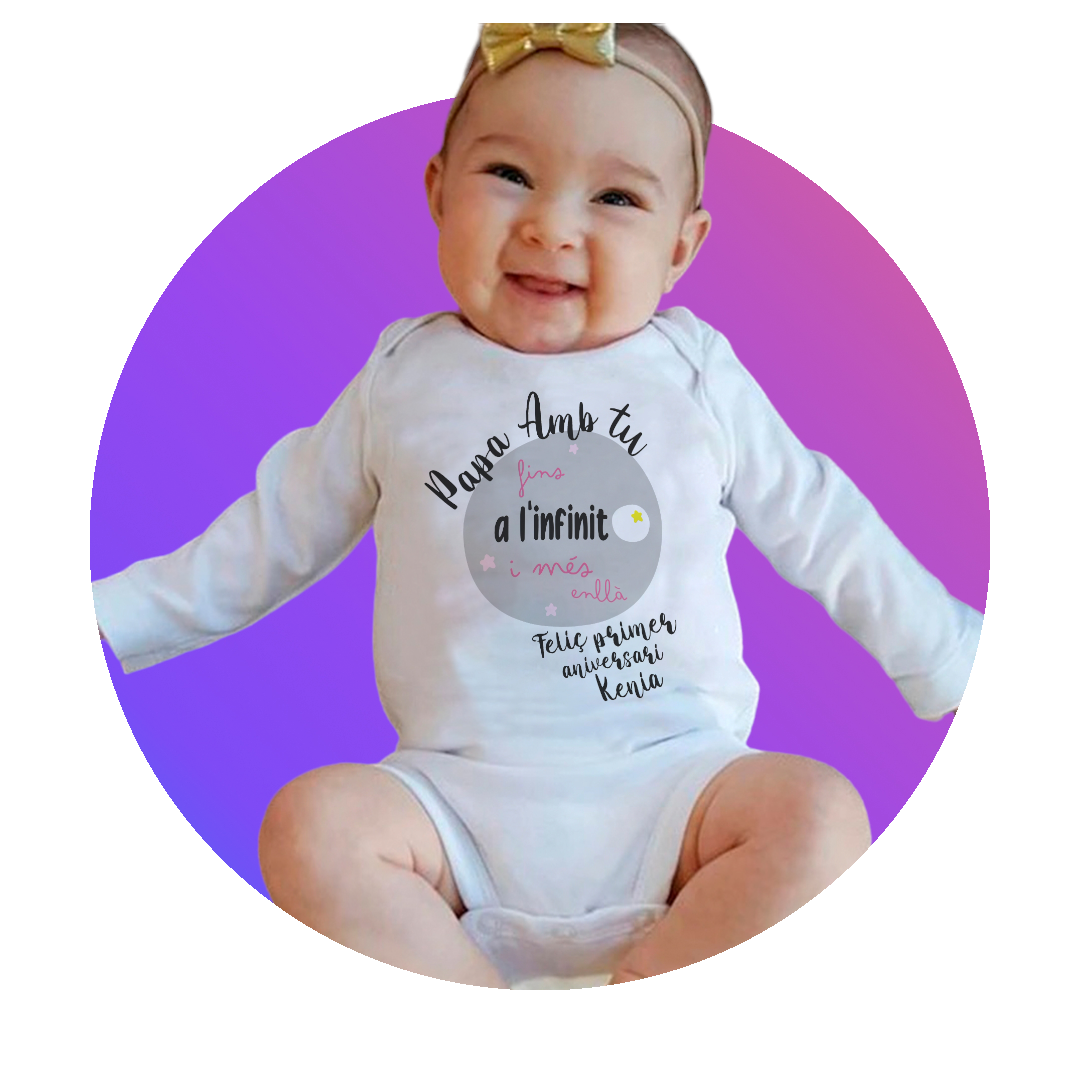 Body de Bebé mangas largas personalizado