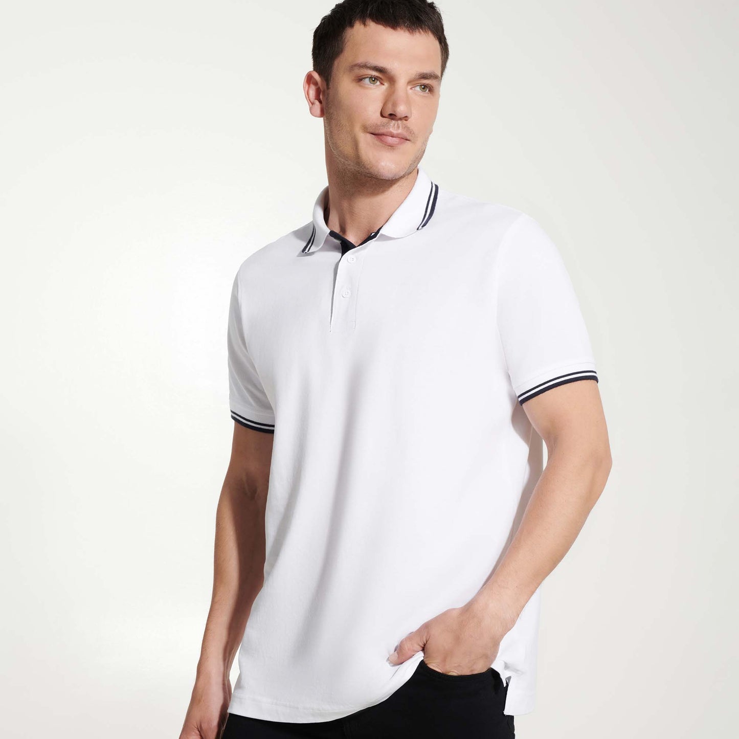 POLO CUELLO RAYADO PIQUÉ HOMBRE MONTREAL ROLY - mr-personaliza
