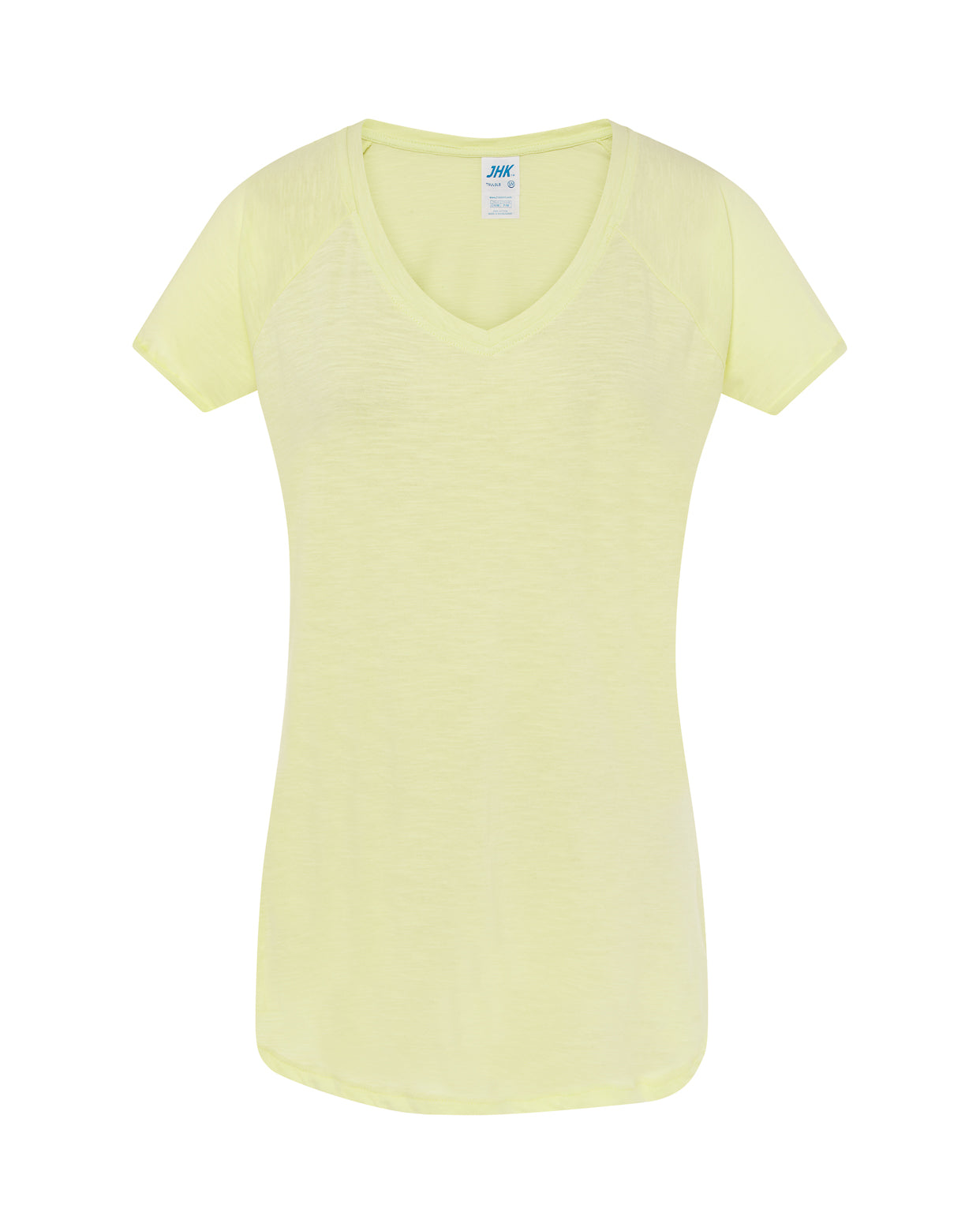camiseta mujer cuello de pico slub jhk