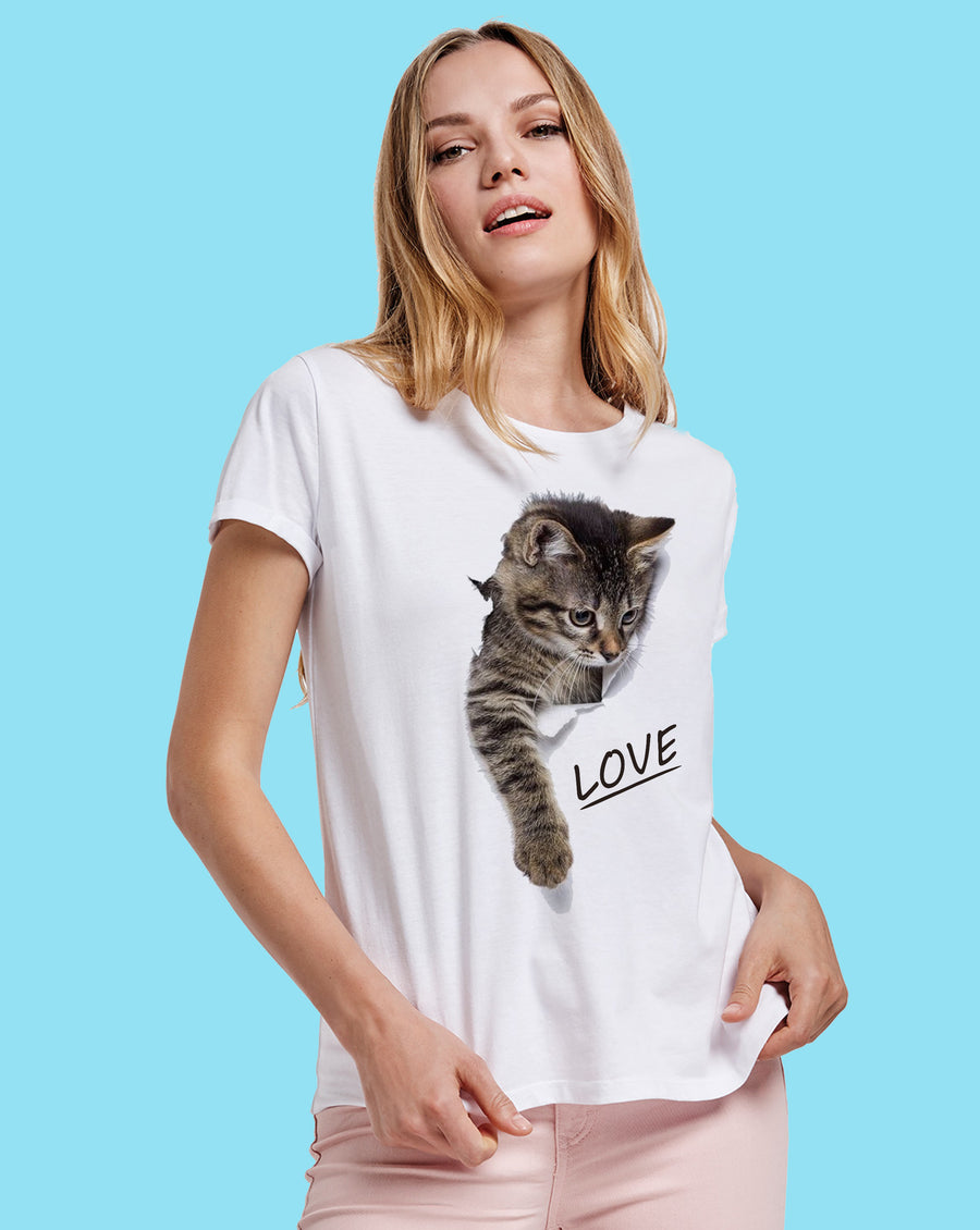 Camiseta personalizada gato love