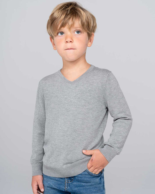 Jersey de niño unisex de cuello pico