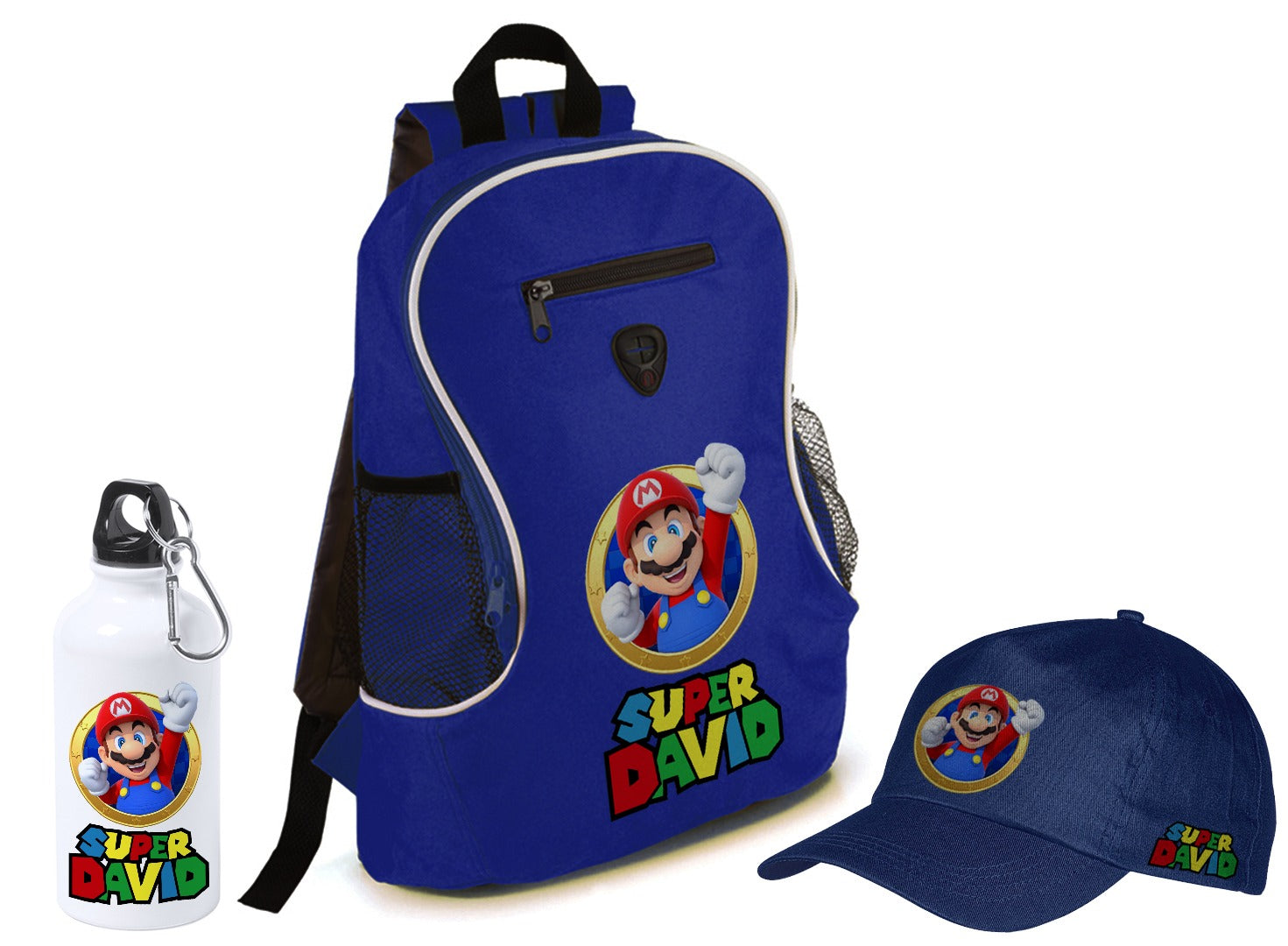 Gorras, botellas y mochilas personalizadas